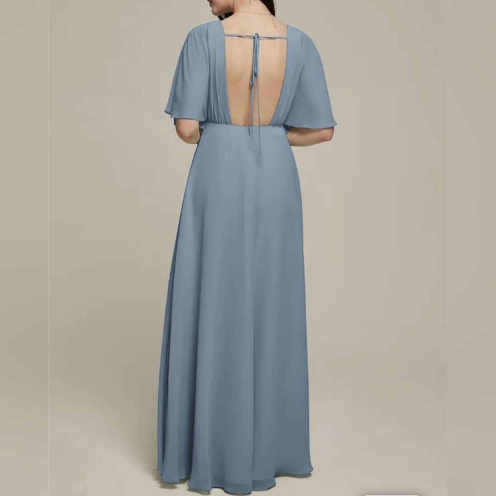 AW Vickie Bridesmaid Prom Formal Special Occasion Wedding Guest Dress, 4, Blue - Picture 2 of 8